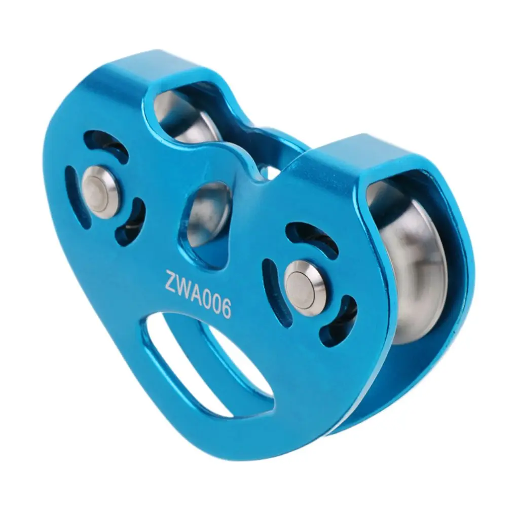 

Zip Line Cable Dual Pulley Double Speed Pulleys 25KN Strength Red