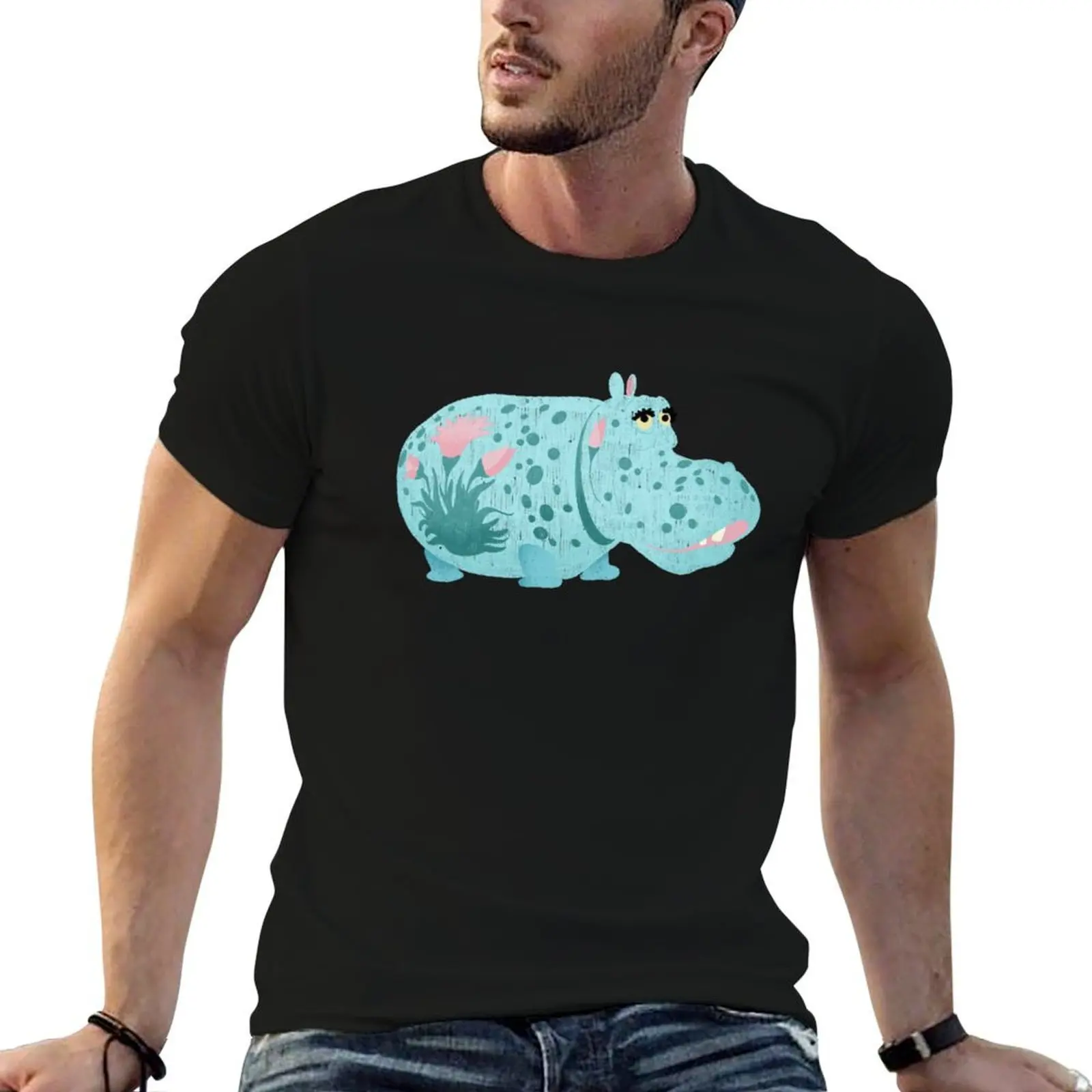 

It’s a Small World Hippo T-Shirt cotton t shirt man t shirts for man cotton funny T-Shirt
