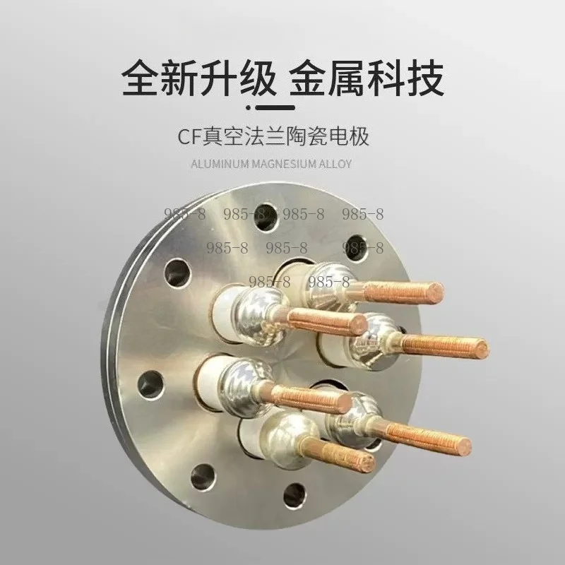 Electrode/Terminal Post/Ceramic Sealing Flange/Wire Feedthrough (Fits CF16/CF25/CF35/CF50) Vacuum CF Flange Components