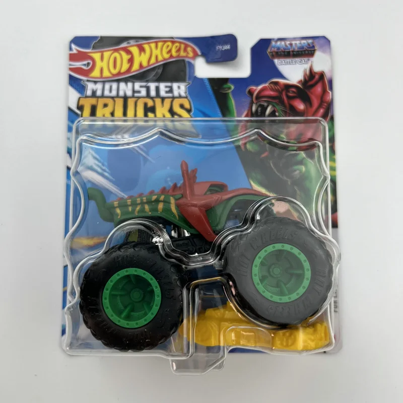 24B FYJ44 HOT WHEELS 1/64 MONSTE TRUCKS DODGE RAM VAN MOTOSAURUS GOTTA DUMP TYRANNOSAURUS REX ALL FRIED UP BATTLE CAT car model