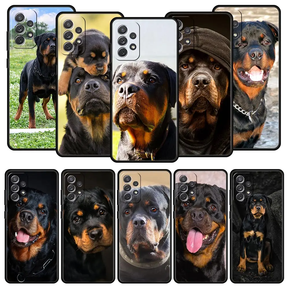 Rottweiler Dog Phone Case For Samsung Galaxy A13 A51 A71 A41 A31 A21S A11 A01 A03S A12 A32 A52 A22 A23 A33 A53 A73 5G Soft Cover