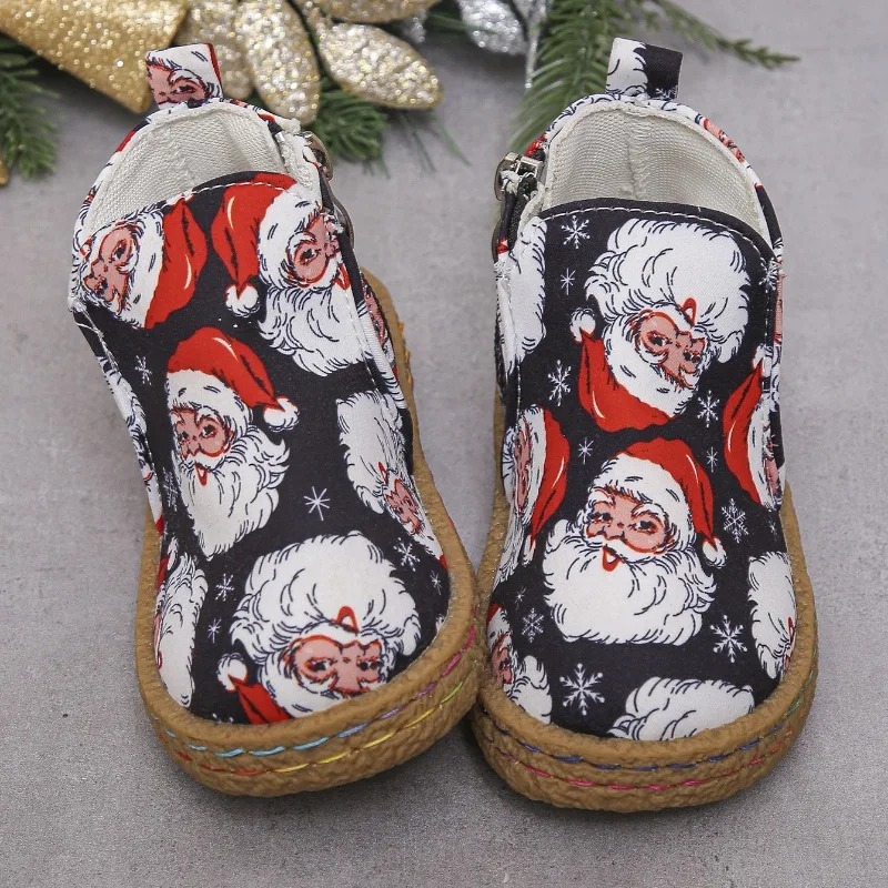 

Children's Fashion Boots 2025 Autumn/Winter New 1-5 Year Fashionable Lightweight Comfortable Durable Short Boot Christmas Design