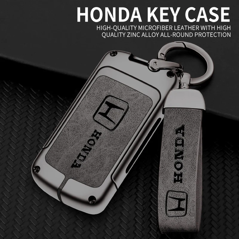 Zinc Alloy Car Key Case Cover Shell Holder Protector Accessory For Honda Fit Jazz Shuttle GP2 Spada StepWgn RG1 Freed Spike Ge6