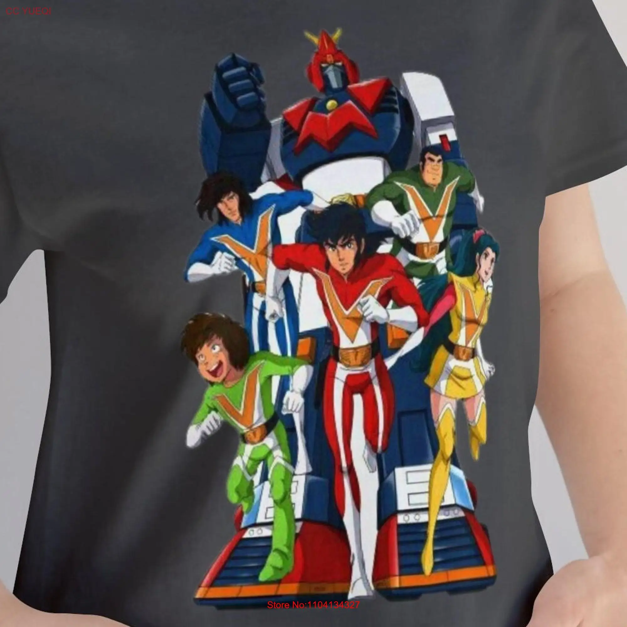 Camiseta del equipo Voltes V, camisa de estilo Vintage, Anime japonés de dibujos animados de los años 80, arte de fanático de Tokio, RoboT gigante, mangas súper largas o cortas