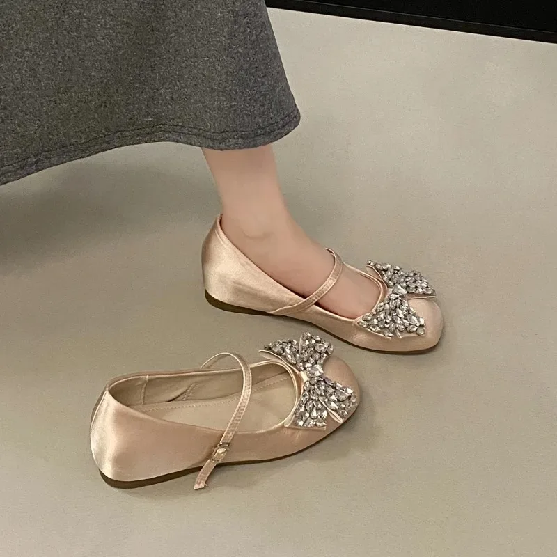 Waterdrop Bow Low-cut Platform High-heeled Women's Shoes, 2026 Summer New Style, Retro Mary Jane Shoes view 4
