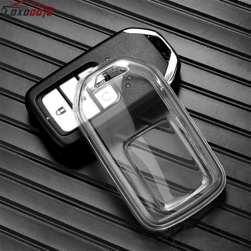 TPU Transparent Key Case Remote Car Key Cover For Honda Accord City Civic Fit Vezel CRV Jade XRV Lucky Gienia Crosstour Crider