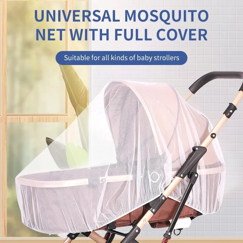 1 PCS Baby Carriage Mosquito Net Full Cover General Model Light Breathable Easy To Carry Encrypted Mesh Mosquito Net