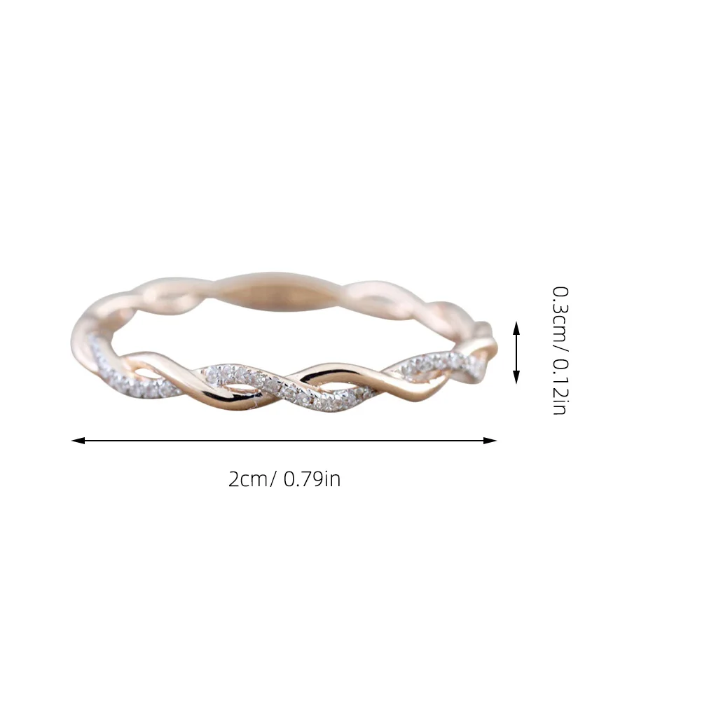 

1Pcs Beautiful Rhinestone Ring For Women Lightweight Alloy Metal Small Ring Comfortable Fashion Jewelry