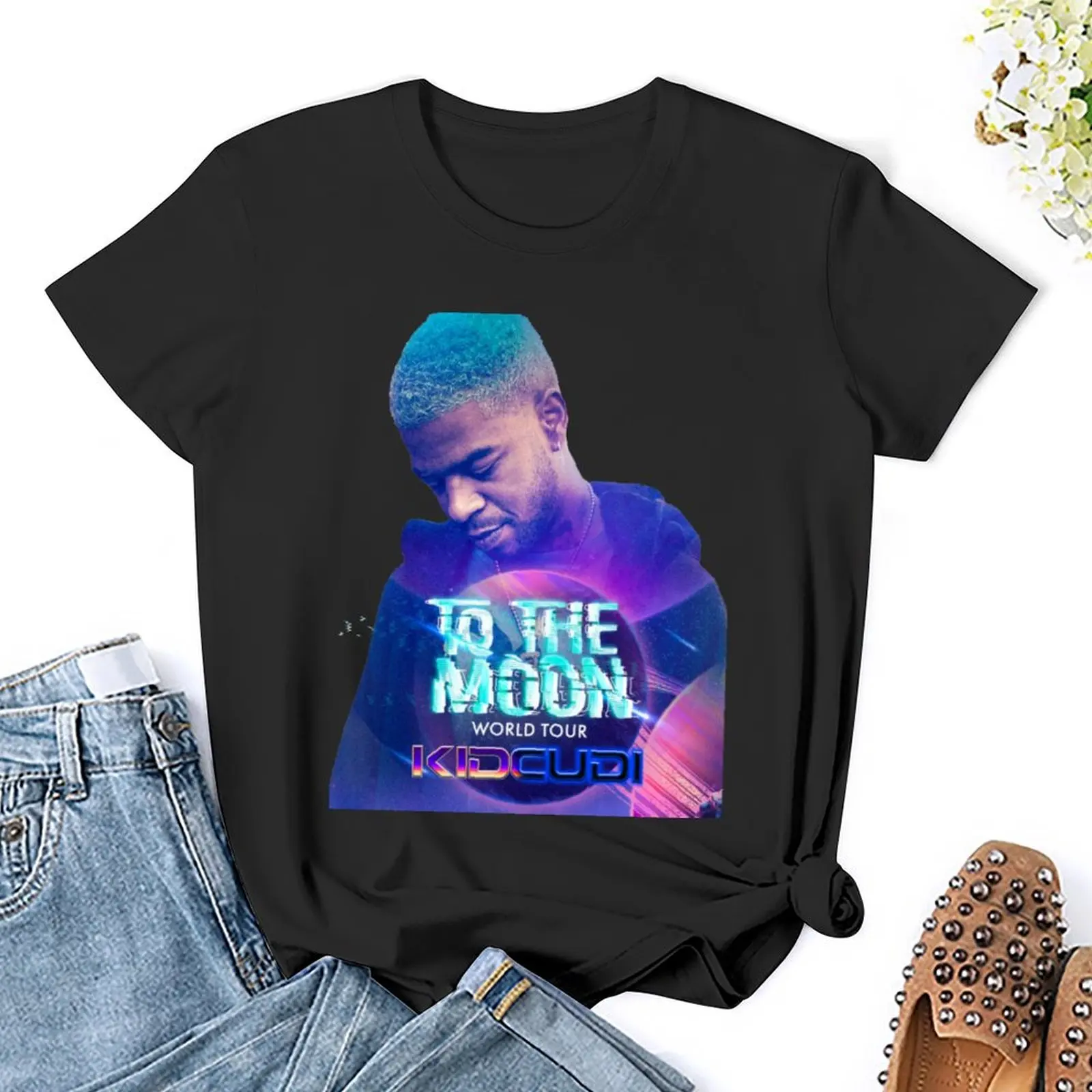 To The Moon 2022 - World Tour Concert Poster T-Shirt damski plus size topy hippie ubrania Bluzka tshirty dla kobiet