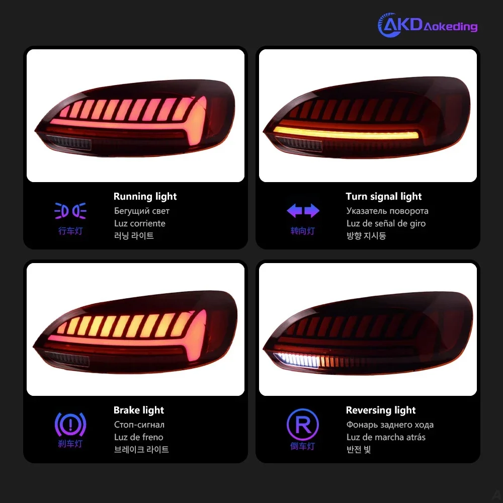 Car Styling for VW Scirocco Tail Lights 2009-2014 LED Tail Lamp LED DRL Signal Brake Reverse auto Accessoriesdrl