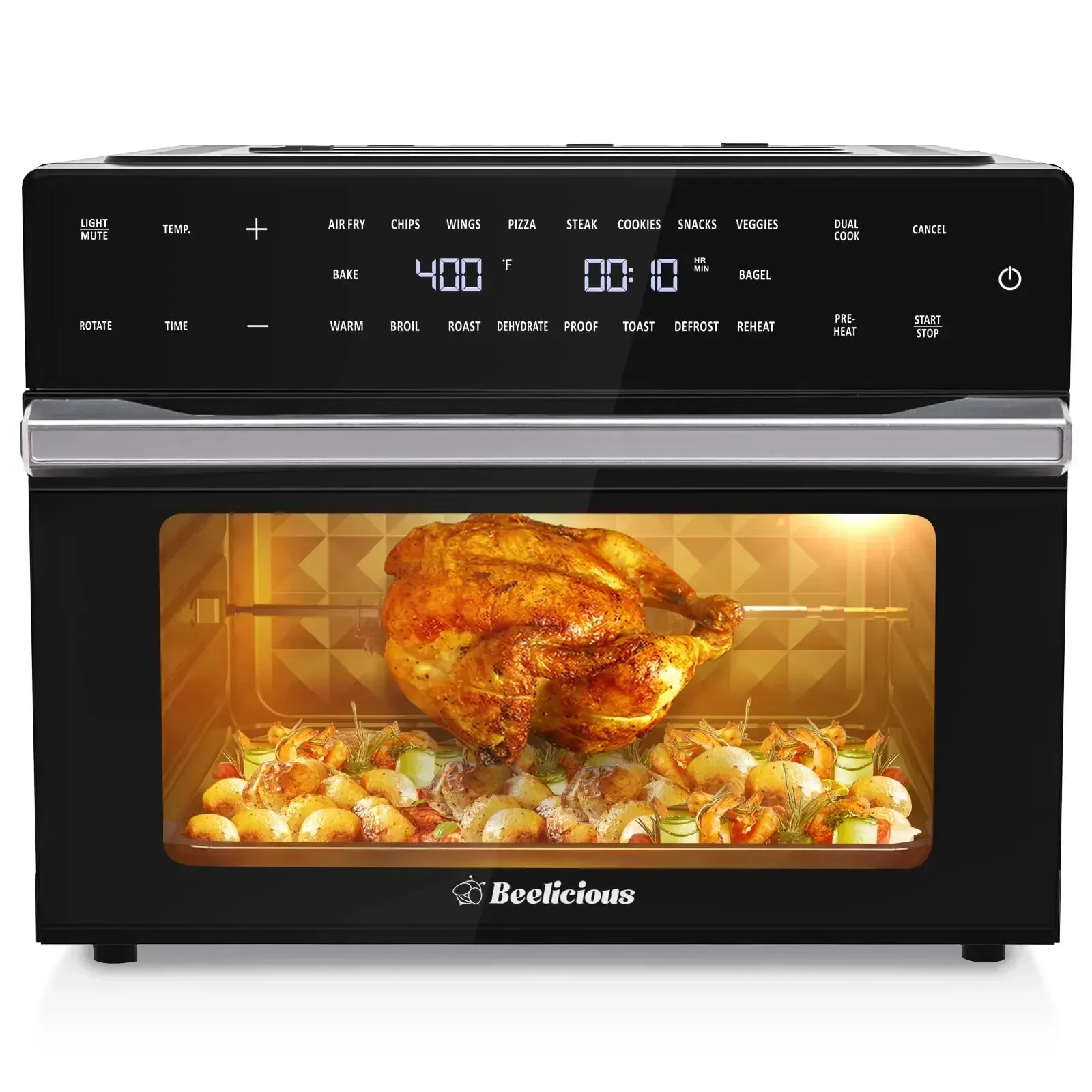 

32QT Extra Large Air Fryer, 19-In-1 Air Fryer Toaster Oven Combo with Rotisserie and Dehydrator, Digital Convection Oven Counter