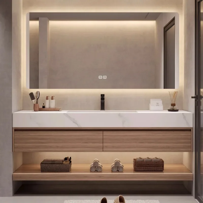 

Furniture Luxury Wc Bathroom Storage Floor Cabinet Corner Column Drawer Wooden Towel Multifunction Home Schrank Medicine Sink