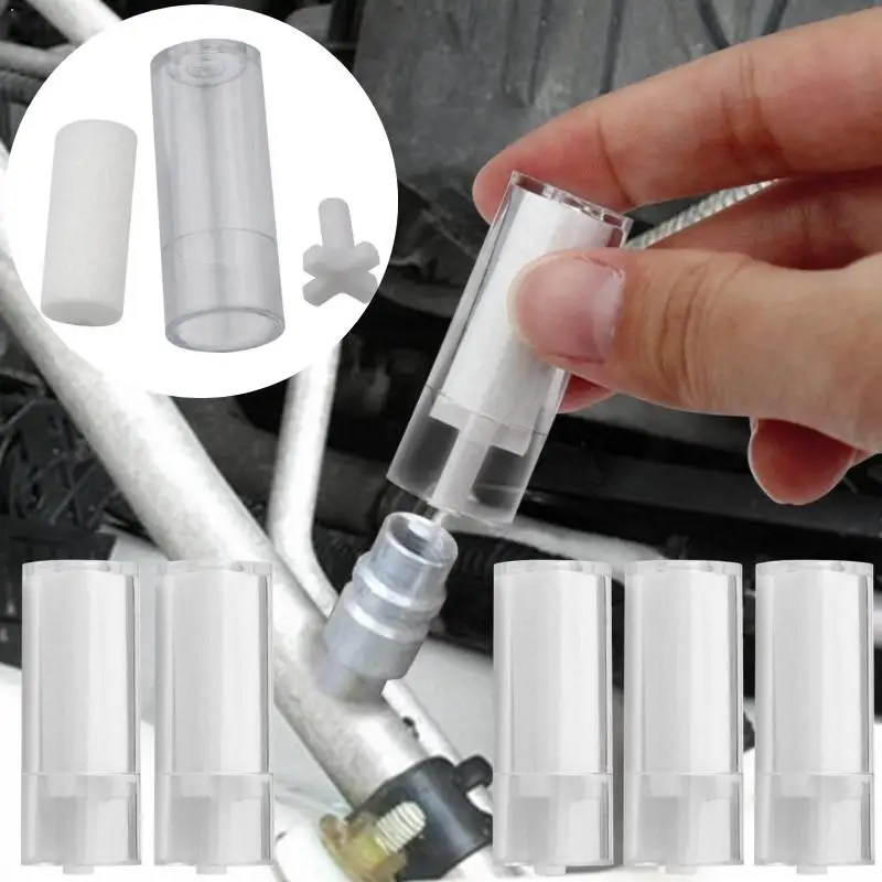 1/2/5/10pcs Shell Car AC Pipe Filter Mini Air Conditioning Line Debris Filter Core Vehicle Maintenance Tool Part