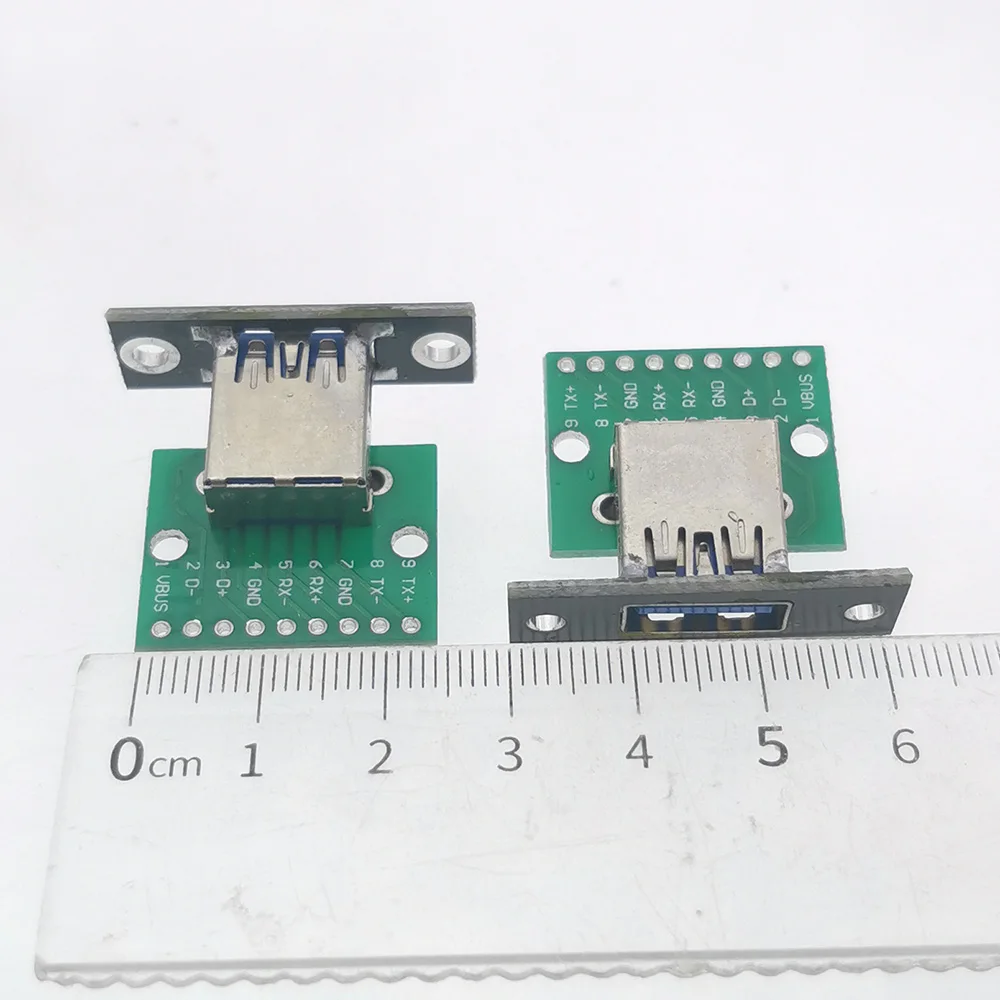 1pc Type A 3.0 Female USB To PCB Connector USB3.0 Connector Power Supply Data Jack Socket With Screws Hole