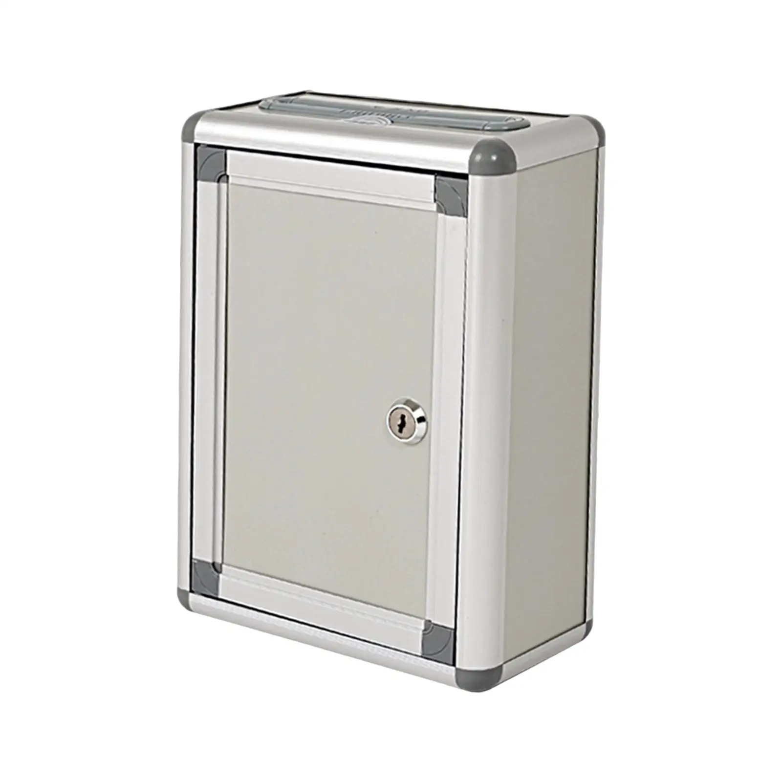Locking Metal Mailbox Post Box Organizer Secure Wall Mounted Key Drop Box for Apartment Use Letters