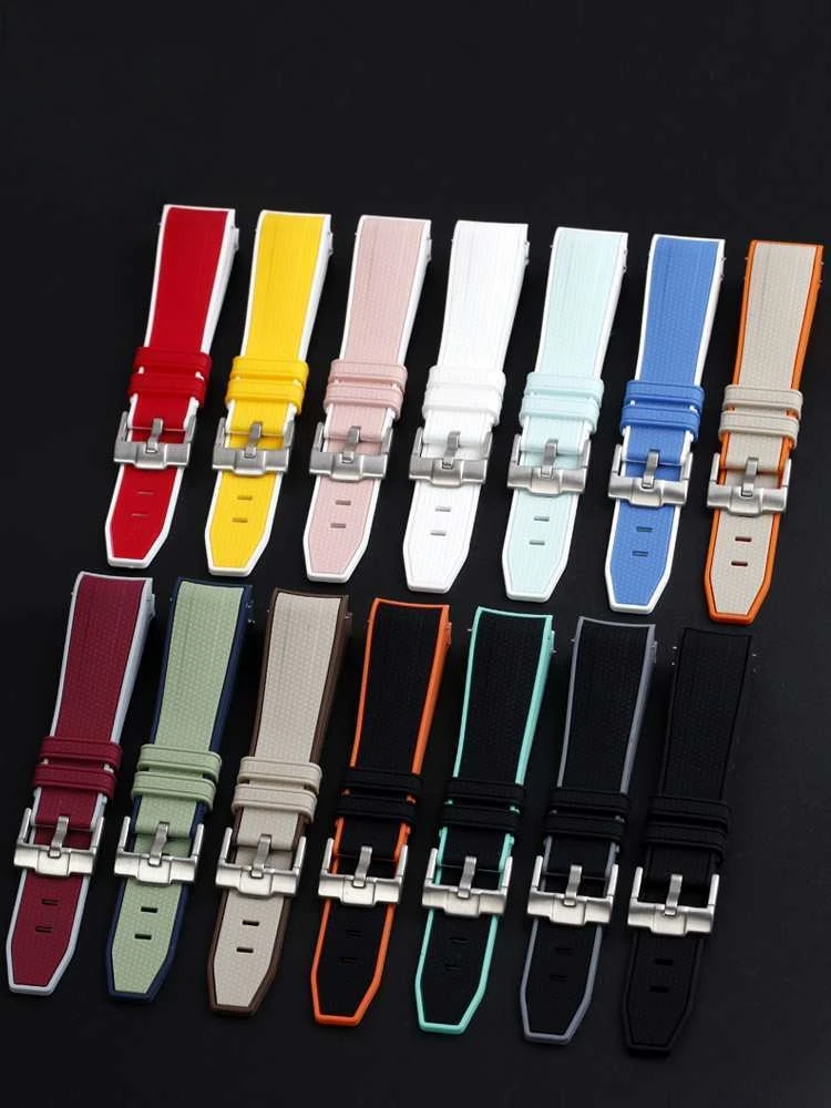 20mm Curve Watch Strap For Omega X Swatch Speedmaster MoonSwatch Planet Snoopy WatchBand Quick Release Wristband Rubber Bracelet