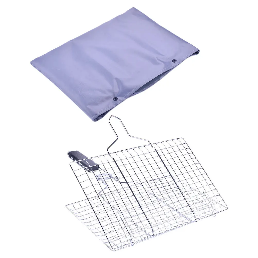 

1Set Stainless Steel Bbq Grill Net Clip Folding Clamp Portable Barbecue Tool for Outdoor Picnic Camping Meat Fish Vegetable