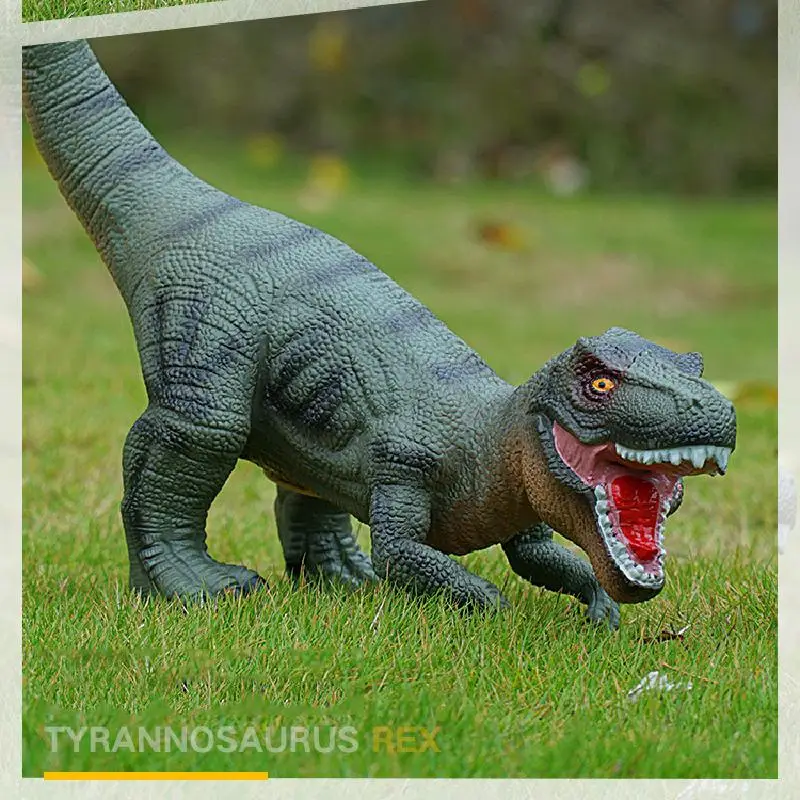 25-84cm Large Dinosaur Shark Model Toy For Kid Tyrannosaurus Rex Soft Puppets Animals Velociraptor Jurassic Worlds Children Toy