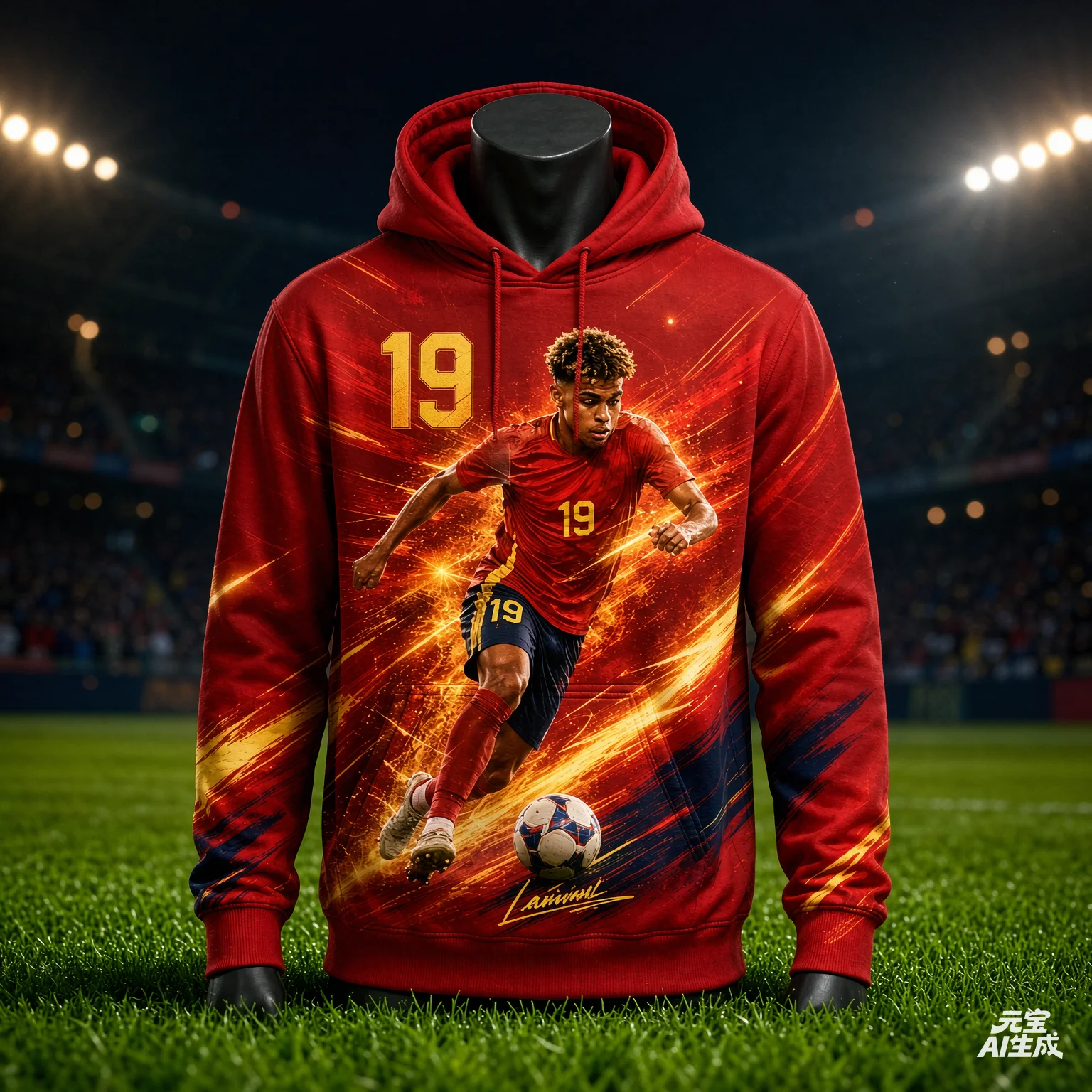 2026 New Special Yamal No.19 Print Hoodies for Men Women Autumn Long Sleeve Sportswear Casual Football Pullover Sports Kids Tops