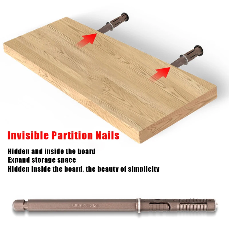 Hidden shelf support floating wall shelf bracket wooden invisible mounting bracket DIY adjustable support hardware bracket