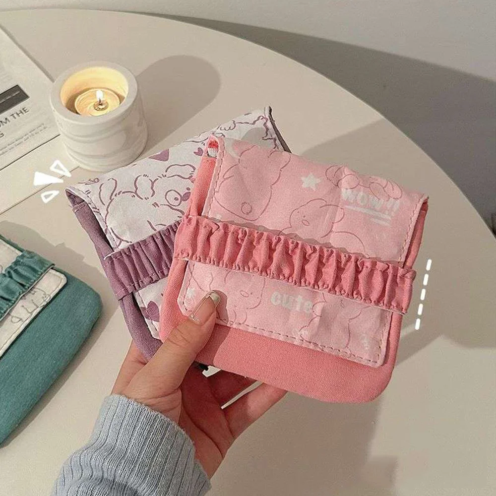 New Sanitary Napkin Bag Sanitary Pad Organizer Cosmetic Pouch Case Purse Napkin Towel Makeup Bags Storage Case Large Capacity