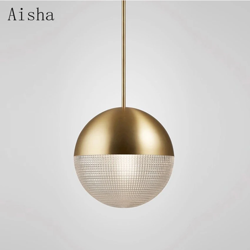 

Nordic Glass Ball Pendang Light Ball Dining Room Hanging Lamp 20/25/30cm Lamp for Home Island Glass Suspension Lighting Fixture