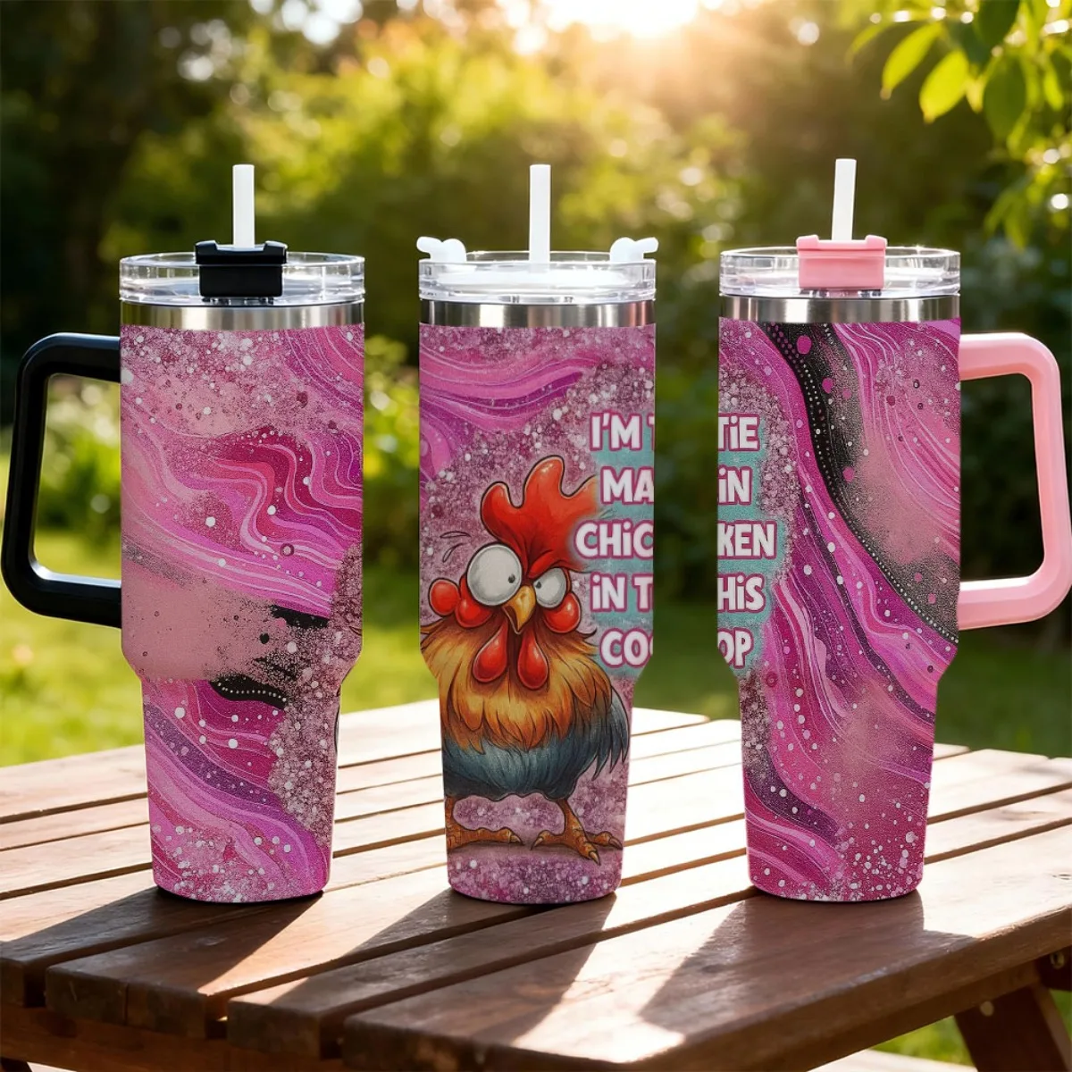 1pc 40Oz Second Generation Handle Push Cap Stainless Steel Tumbler with Lid And Straw - Bpa-Free, Shatter-Resistant Insulated Water Bottle Suitable for Both Hot And Cold Drinks - Ideal for Sports And Travel - Easy to Clean