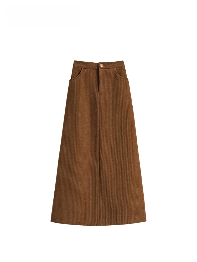 

Юбка миди А-силуэта с высокой талией для полных женщин, повседневная, свободного кроя, для фигуры типа «груша», весенняя модная новинка, большие размеры