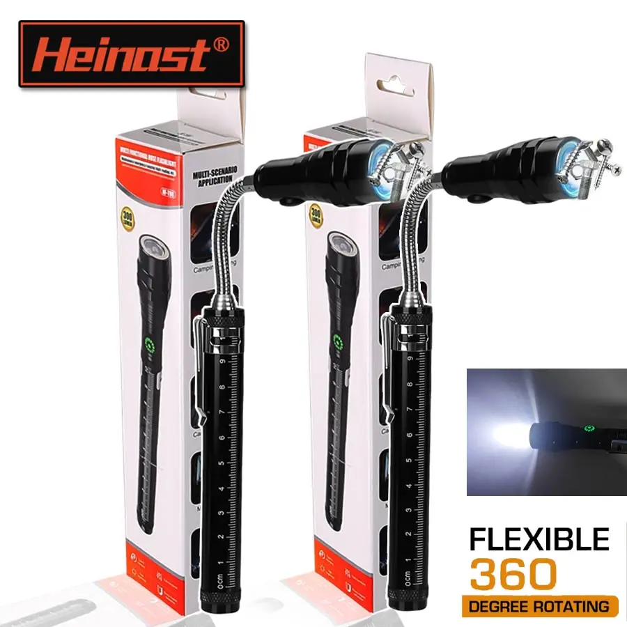 

3 LED Multifunctional Telescopic Work Light, Bendable Magnetic Flashlight with Gooseneck for Car Repair Camping, Corner Picking