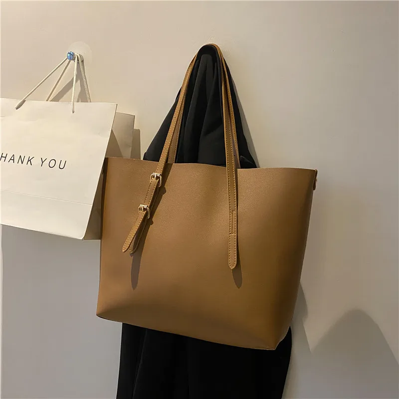 Women\'s Shoulder Bag PU Large Capacity Casual Simplicity Female Tote Bags Adjustable Shoulder Straps Women Handbag XN5150