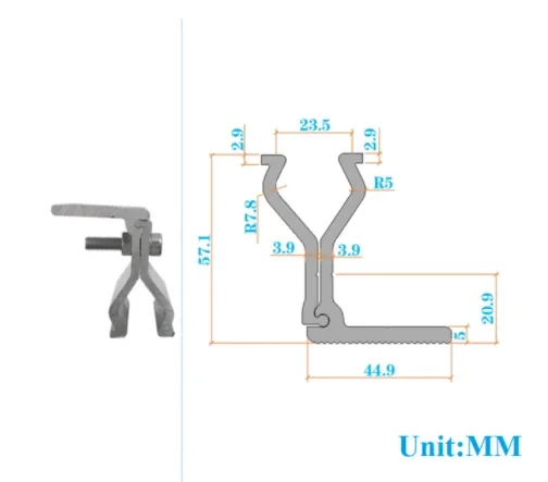 8Pcs Solar Mounting Panel Clamp Aluminum Alloy Clip For Tin Roof