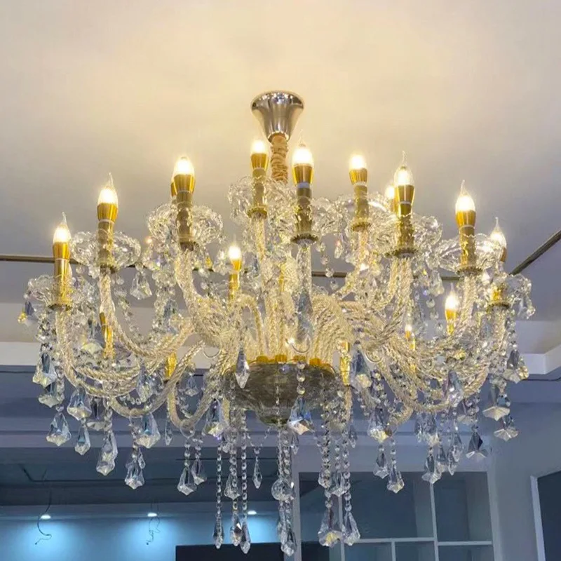 Nordic Luxury Hotel Lobby Duplex Villa Staircase Glass Lights Used for Decoration of Wedding and Wedding Venue Chandeliers