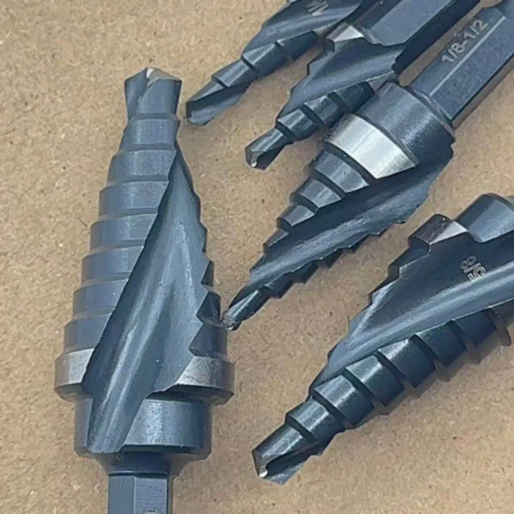 High Performance Step Drill Bit Kit with Precision Ground Tips for Clean Holes in Metal and Composite Surfaces