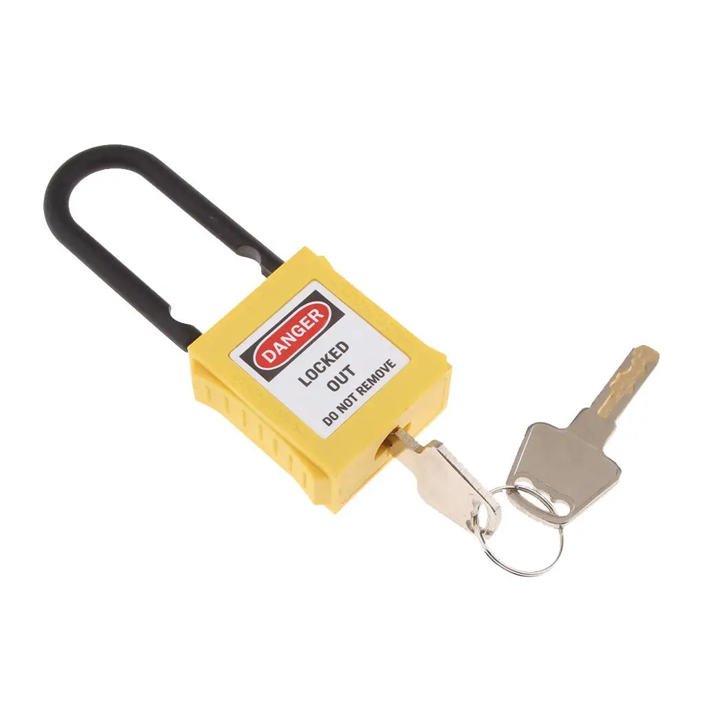 Safety Lockout Padlock Writable Label Combination Lock Security Padlock with Key for Transportation Devices
