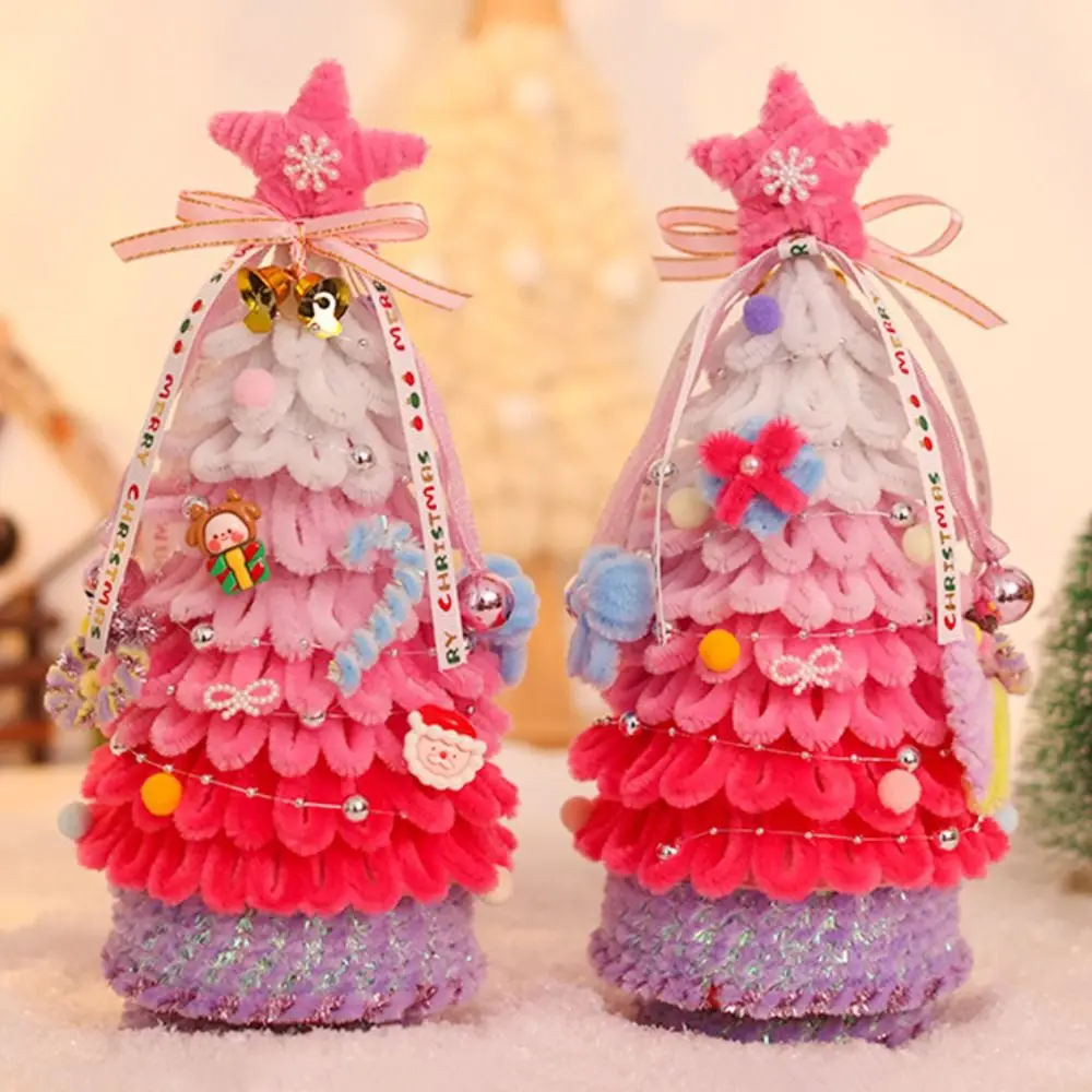 Nettoyeurs de tuyaux de Noël pour garçons et filles, anciers torsadé bricolage, ensemble d'arbre de Noël, décor de fête décoratif, peluche douce, cadeau, fournitures d'artisanat