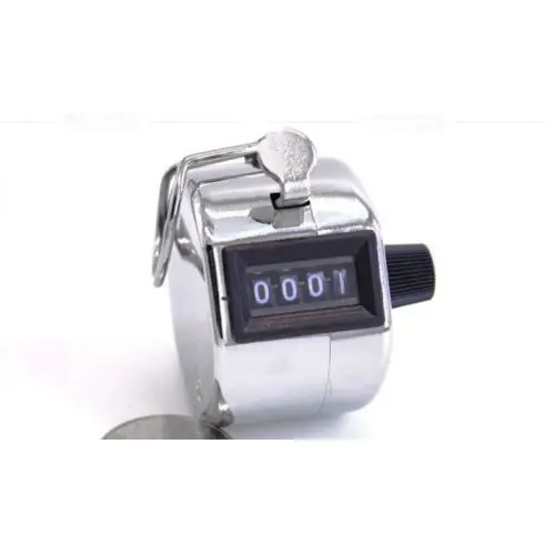 4 Digit Number Hand Held Tally Counter Mini Mechanical Digital Hand Tally Counter Manual Counting Golf Clicker Training Counter