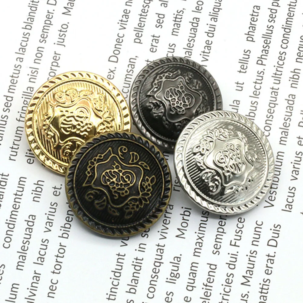 

30Pcs Round Copper Buttons Retro Style Durable Sewing Buttons for Coat Shirt Blouse Clothes Decorations All-Match DIY Fasteners