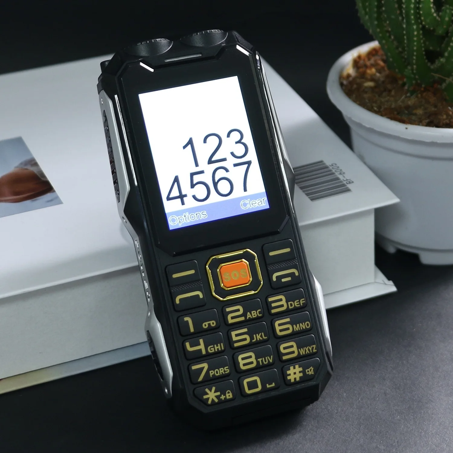 Ultra Durable Rugged Phone Large Keypad Magic Voice Loud Sound Power Bank Function SOS Dial Dual SIM Cheap 2G GSM Cellphone