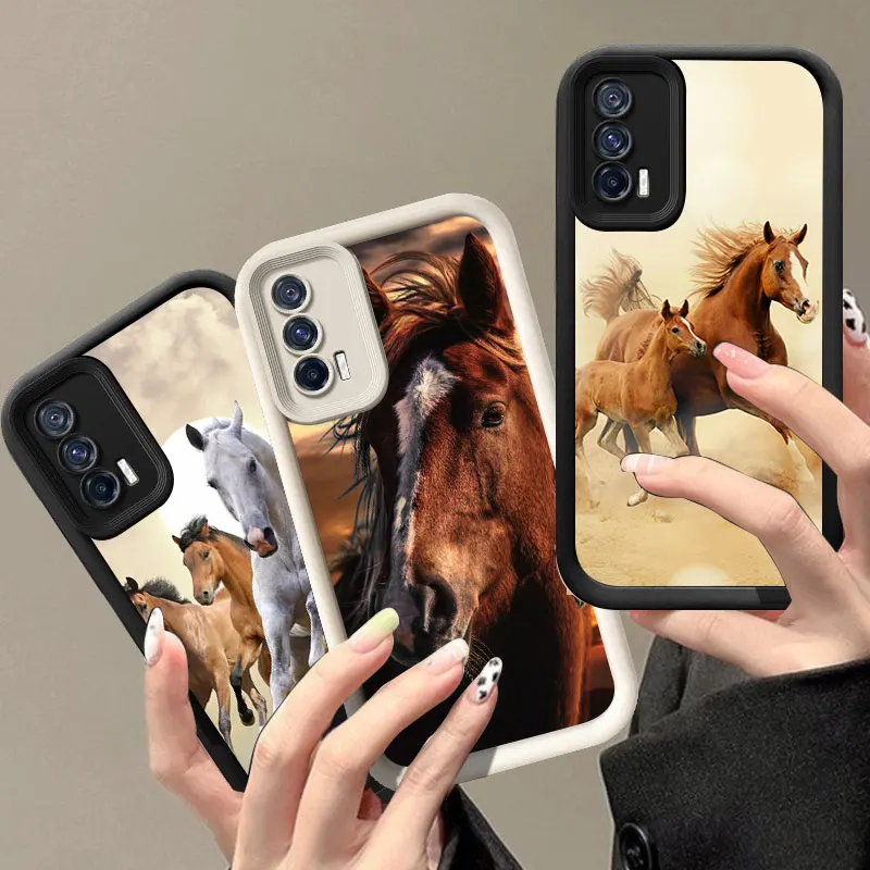 Animal Galloping Horse Phone Case For VIVO V30 X80 X90 X100 Pro V29E V30E V40 Y75 Y78 Y100 5G Y02 Y17 Y22 Y76 S Y03 Y21 Y27 Y35