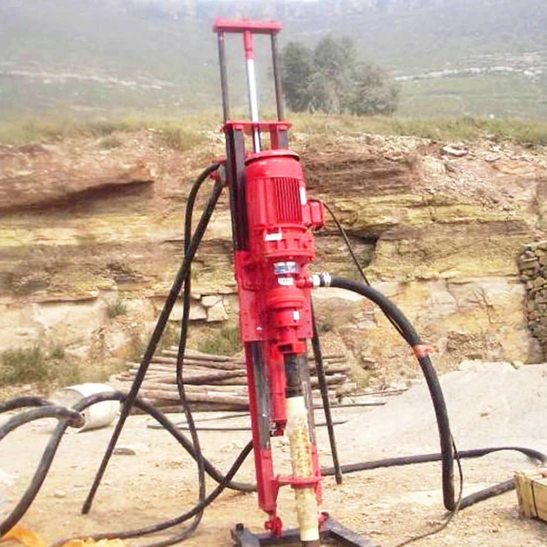 Small Drilling Rig Electric YQ DTH  Rig Rock Drilling Micro Slope Bolt Support Hole Drilling Rig for Kaishan Mining