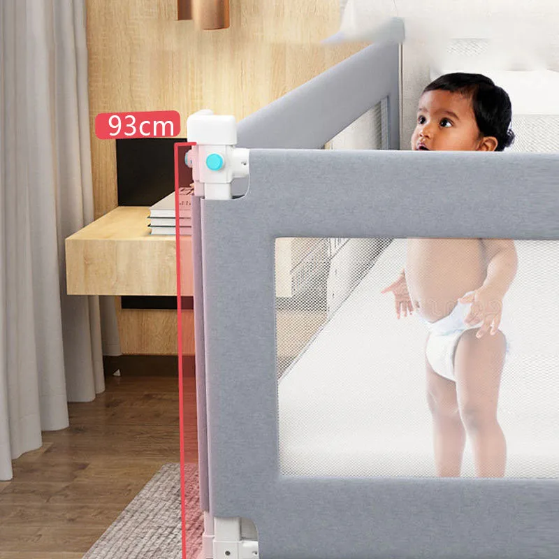 150cm Baby Bed Rails Crib Fence Baby Anti-fall Guardrail Bedside Universal Soft Bag Bed Baffle Children's Bed Guardrail (59inch)