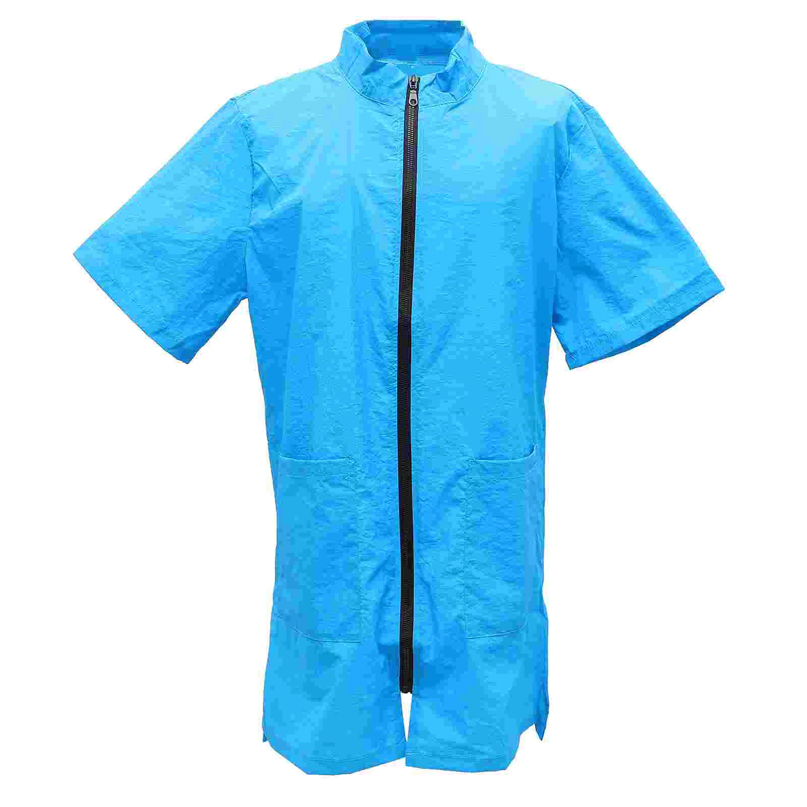 

Outfit Pet Beautician Overalls Waterproof Anti-Static Uniform Cosmetologist Clothes Worker Hospital Blue School Apron