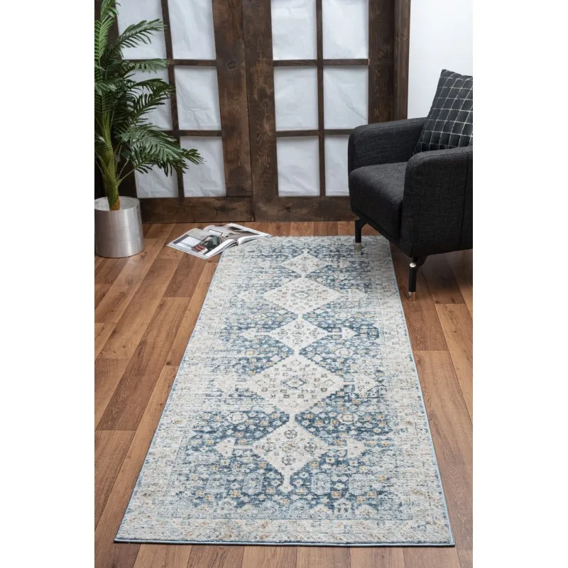 

Noble GC_GEN7003 Blue 2 ft. 7 in. x 7 ft. 3 in. Area Rug