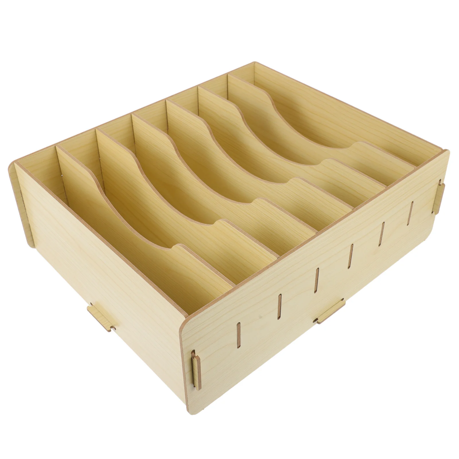صندوق تخزين اللوازم المكتبية منظم سطح المكتب الخشبي للقرطاسية ومستحضرات التجميل والعصارة والمدرسة المنزلية والخشب