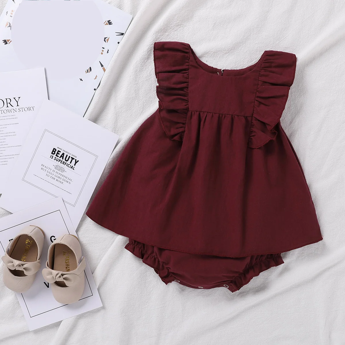 

Summer Newborn Baby Girl Romper Cotton Lovely Baby Bodysuit Infant Clothing Sleeveless Baby Jumpsuit Dress Outfits 0-24 Months