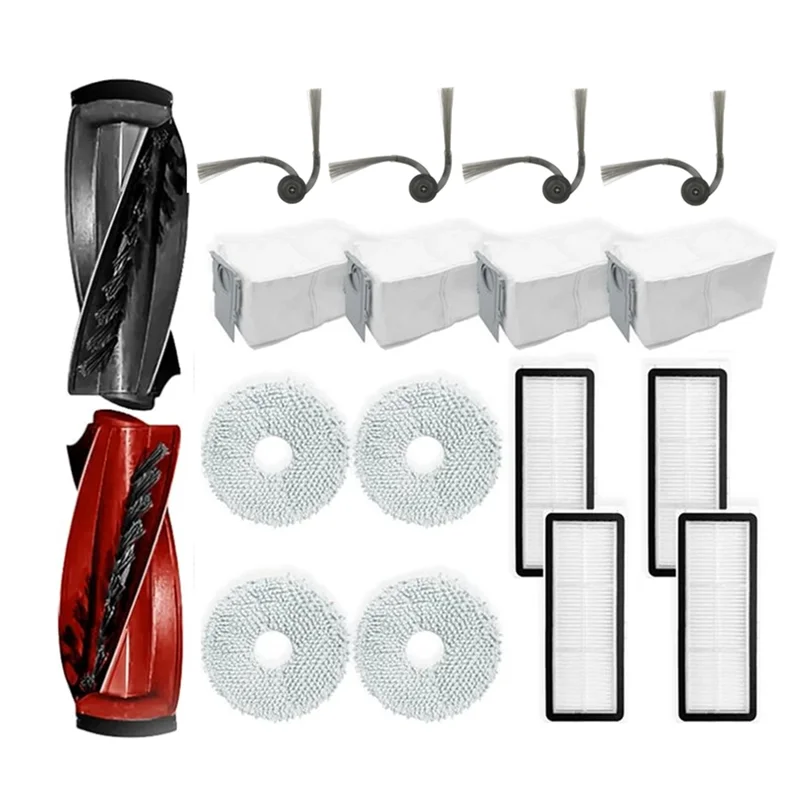 

A38T-Replacement Parts Compatible For Roborock Qrevo Curve/P20 Pro Robot Vacuum Parts,Main Brush Set Dust Bags,HEPA Filters