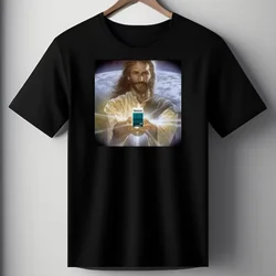 Jesus Holding Cigarettes | Newport Funny Meme T-Shirt Oddly Specific Weird Tees Graphic Print T Shirts Top Cotton Tee Men Tshirt