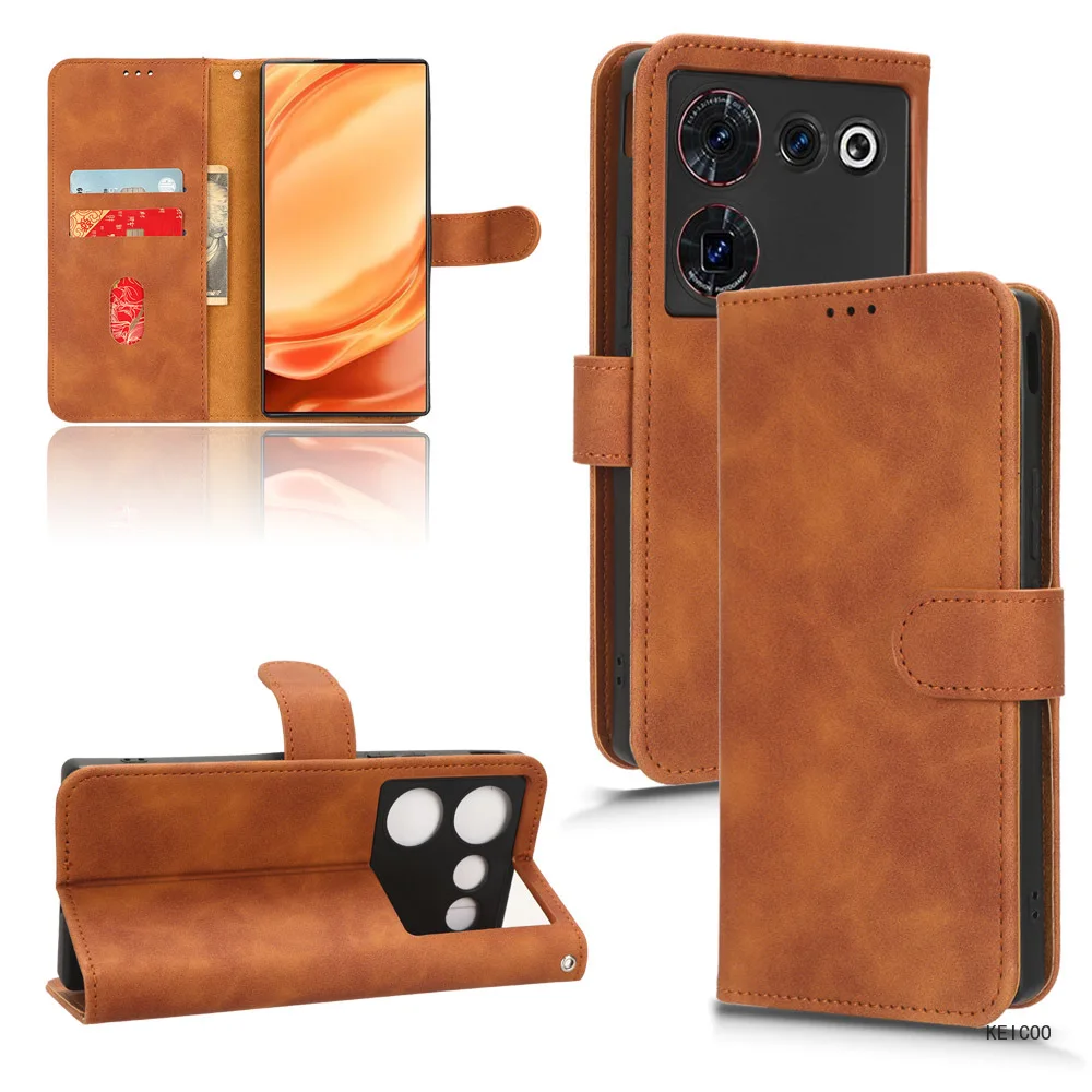 Shockproof Leather Case for ZTE A53 Axon40 Lite Pro Ultra Nubia Z50 Ultra BladeA72 A52 A32 V30 5G NX712J Capas Anti-fall Fundas