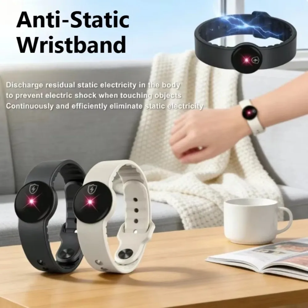 Wireless Anti-static Bracelets Adjustable Silicone Portable Static Eliminator Bracelet Safe Electrostatic Release