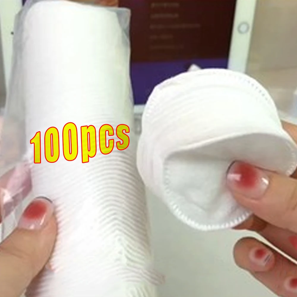 使い捨て化粧綿パッド通気性両面綿パッド毎日の洗顔メイク落としツールスキンケア